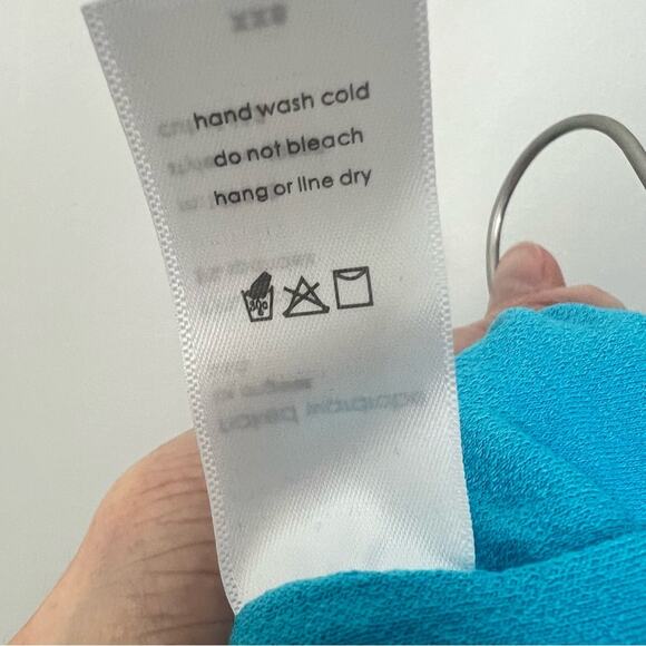 NWT Naked Wardrobe NW Scoop Me Up Long Sleeve Romper Ocean Blue sz XXS Snatched - Picture 10 of 10